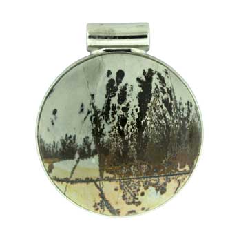 35X40mm Artistic Jasper Round Pendants