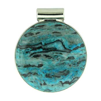 35X40mm Dyed Blue Laguna Lace Round Pendants
