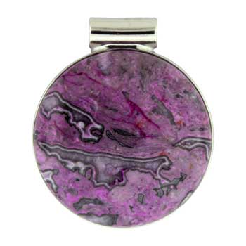 35X40mm Dyed Purple Laguna Lace Round Pendants