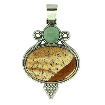 24X35mm Picture Jasper Oval Pendants