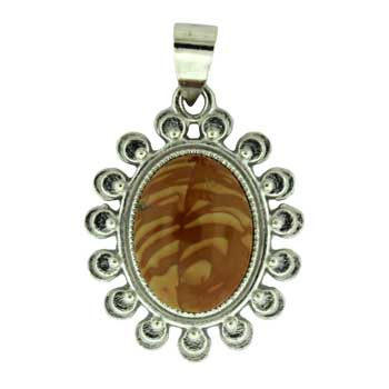 23X30mm Scenic Jasper Oval Pendants