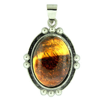 25X34mm Tiger Eye Oval Pendants