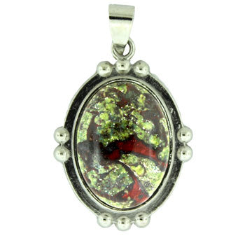 25X34mm Dragon Blood Jasper Oval Pendants