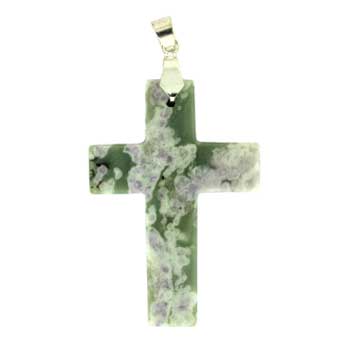 36X48mm Peace Jasper Cross Pendants