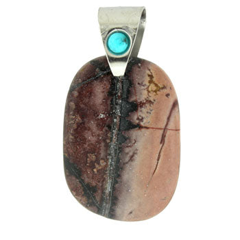 30-45mm Red Picture Jasper Freeform Pendants