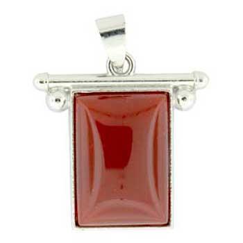 27X28mm Carnelian Agate Rectangle Pendants