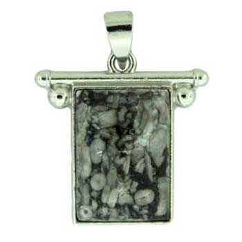 27X28mm Insect Fossil Jasper Rectangle Pendants