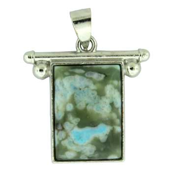 27X28mm Dyed Turquiose Jasper Rectangle Pendants