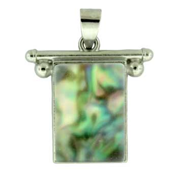 27X28mm Sea Opal Rectangle Pendants