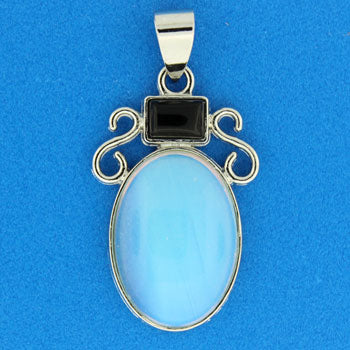 20X31mm Opalite Glass Oval Pendants