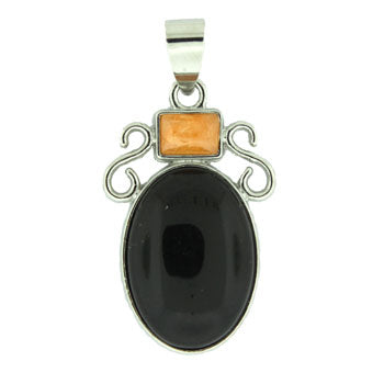 20X31mm Synthetic Black Agate Oval Pendants