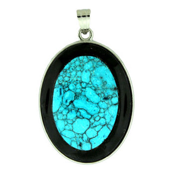 32X47mm Synthetic Turquiose Oval Pendants