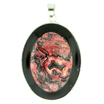 32X47mm Dyed Red Laguna Lace Oval Pendants