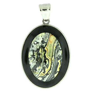 32X47mm Dyed Yellow Laguna Lace Oval Pendants