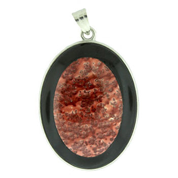 32X47mm Red Picture Jasper Oval Pendants