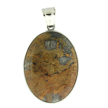 32X47mm Fossil Quartz Stone Oval Pendants
