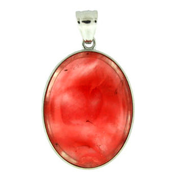 32X47mm Cherry Quartz Glass Oval Pendants