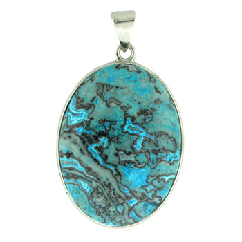 32X47mm Dyed Blue Laguna Lace Oval Pendants