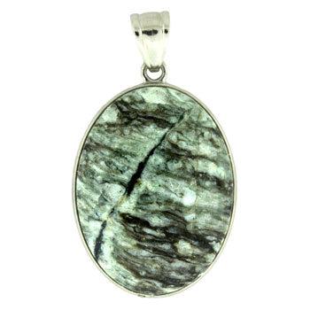 32X47mm Crazy Moss Stone Oval Pendants