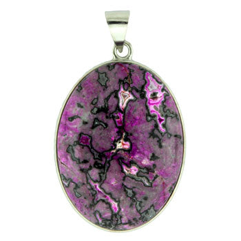 32X47mm Dyed Purple Laguna Lace Oval Pendants