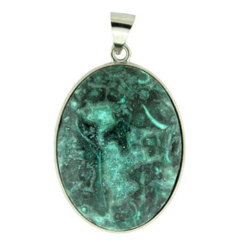 32X47mm Malachite Jasper Dyed Oval Pendants