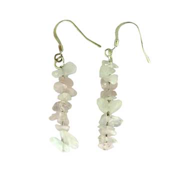 Rose Quartz Chip Earrings