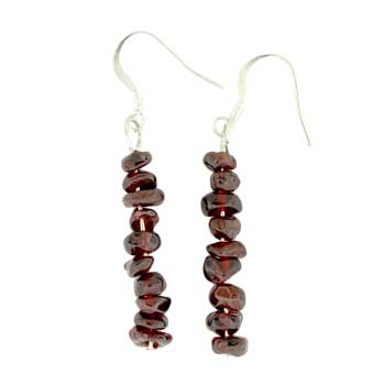 Garnet Chip Earrings