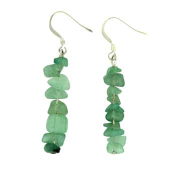 Green Aventurine Chip Earrings