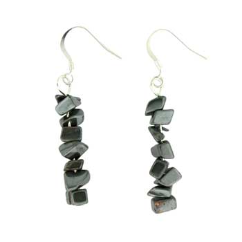 Hematite Chip Earrings