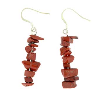 Red Jasper Chip Earrings