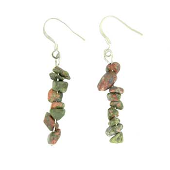 Unakite Chip Earrings