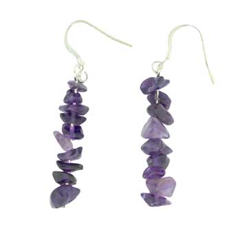 Amethyst Chip Earrings