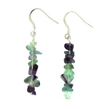 Fluorite Chip Earrings