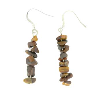 Tiger Eye Chip Earrings