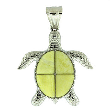 42X48mm Pineapple Jasper Swimming Turtle Pendants