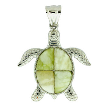42X48mm Peace Jasper Swimming Turtle Pendants