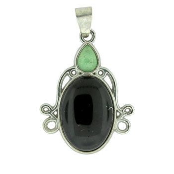 26X34mm Synthetic Black Agate Oval Pendants