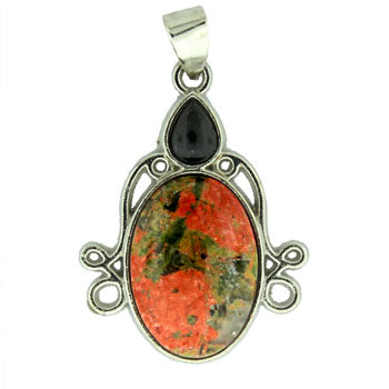 26X34mm Unakite Oval Pendants