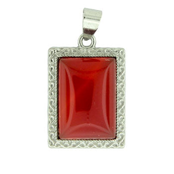 19X29mm Carnelian Agate Rectangle Pendants