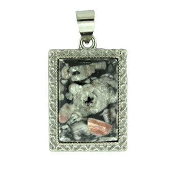 19X29mm Insect Fossil Jasper Rectangle Pendants