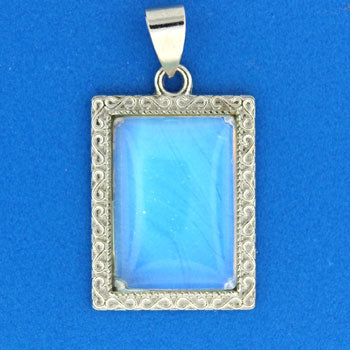19X29mm Opalite Glass Rectangle Pendants