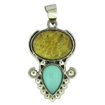 20X34mm Dyed Yellow Turtle Jasper Oval Pendants