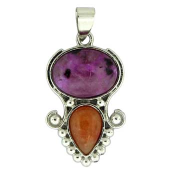 20X34mm Dyed Purple Quartz Glass Oval Pendants