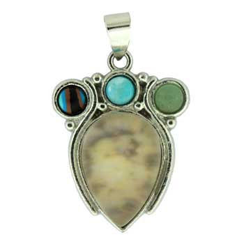 25X33mm Sea Opal Pear Pendants