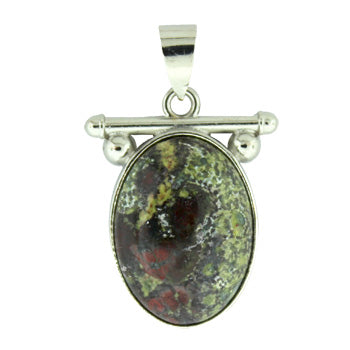 23X29mm Dragon Blood Jasper Oval Pendants