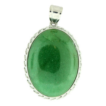 35X50mm Green Aventurine Oval Pendants