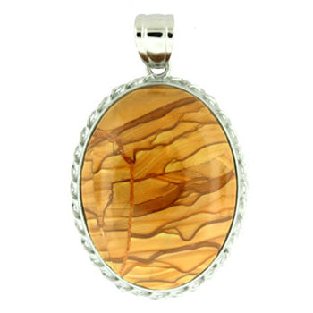 35X50mm Scenic Jasper Oval Pendants