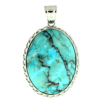 35X50mm Dyed Turquiose Jasper Oval Pendants