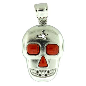 25X38mm Red Jasper Skull Pendants