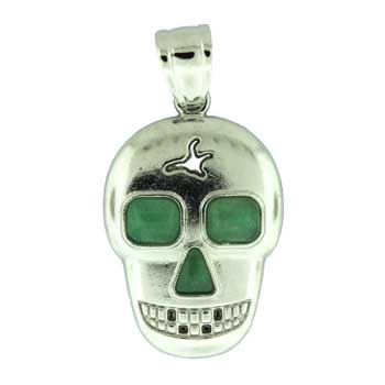 25X38mm Green Aventurine Skull Pendants